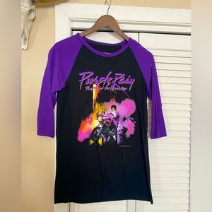 PRINCE PURPLE RAIN 3/4 SLEEVE TOP